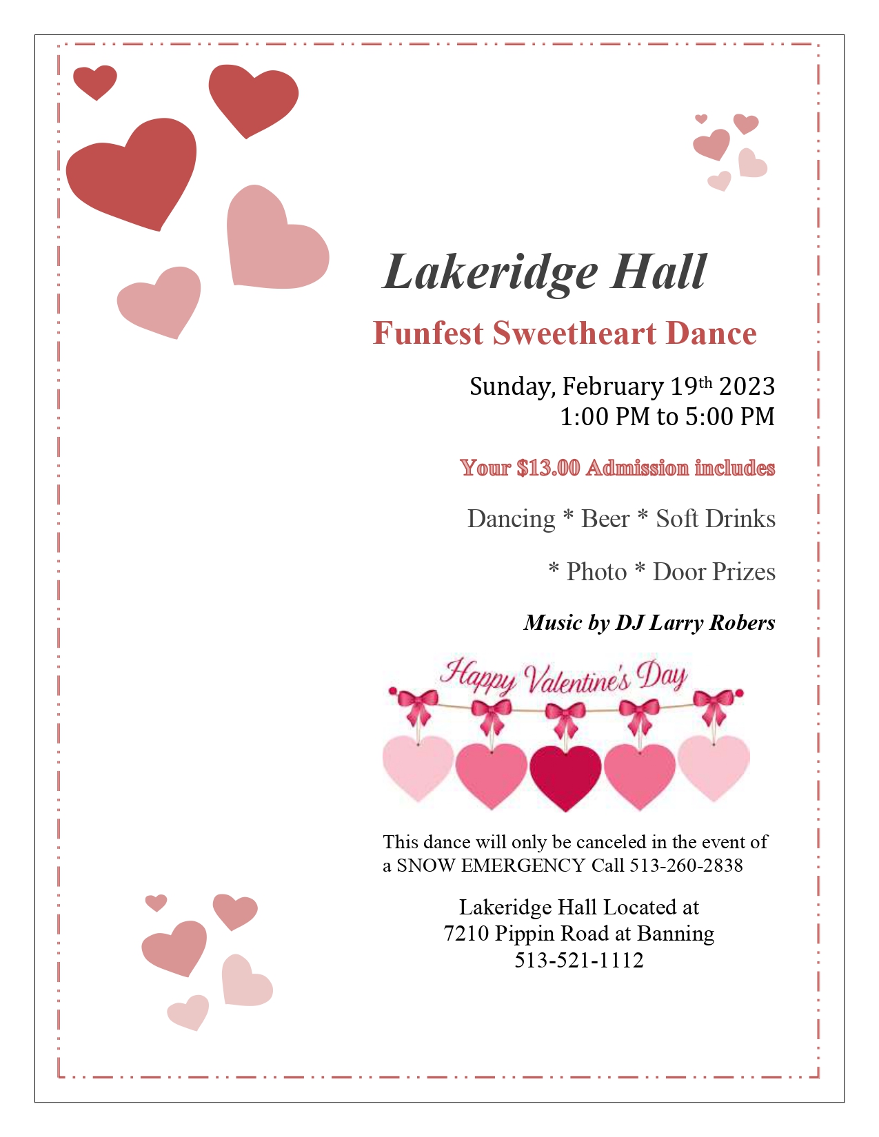 Lakeridge Hall Funfest Sweetheart Dance 2023