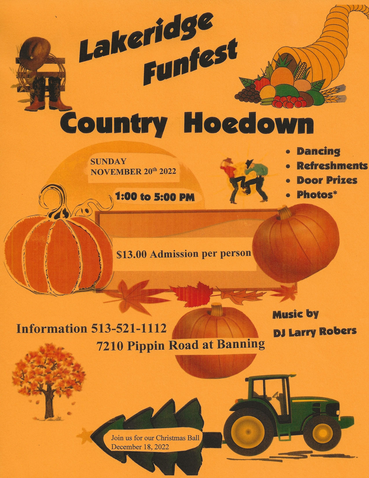 Lakeridge Hall November Funfest Dance - Country Hoedown