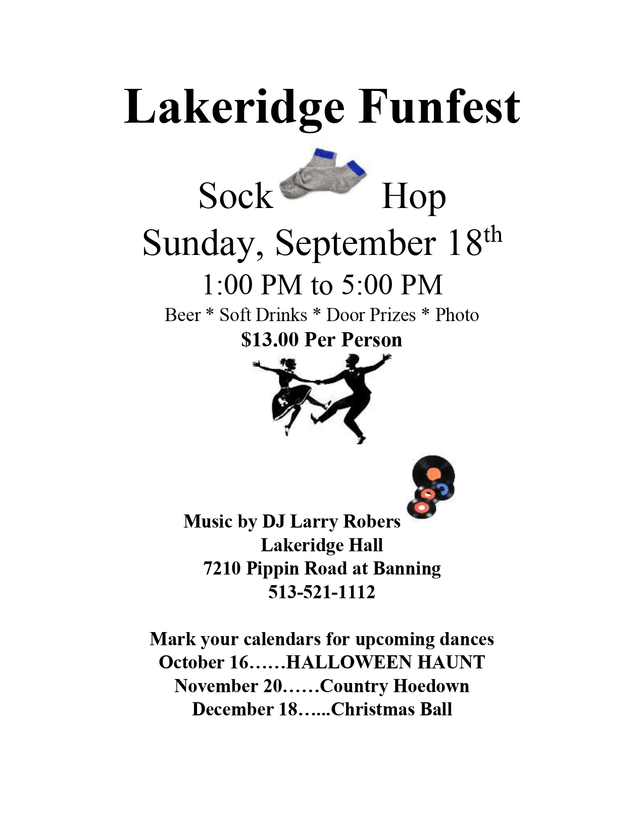 Lakeridge Hall August Funfest Dance - Hawaiian Luau